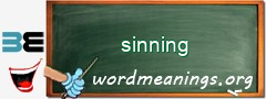 WordMeaning blackboard for sinning